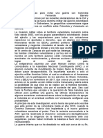 Claves Geopolíticas para Evitar Una Guerra Con Colombia