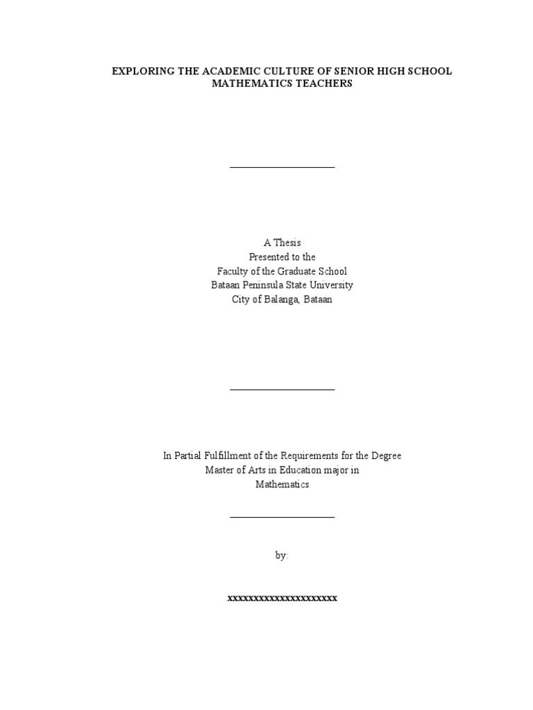 Sample Quali Thesis Pdf Teachers Educational Assessment