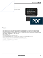 Powered Mixer: Technical Data Sheet