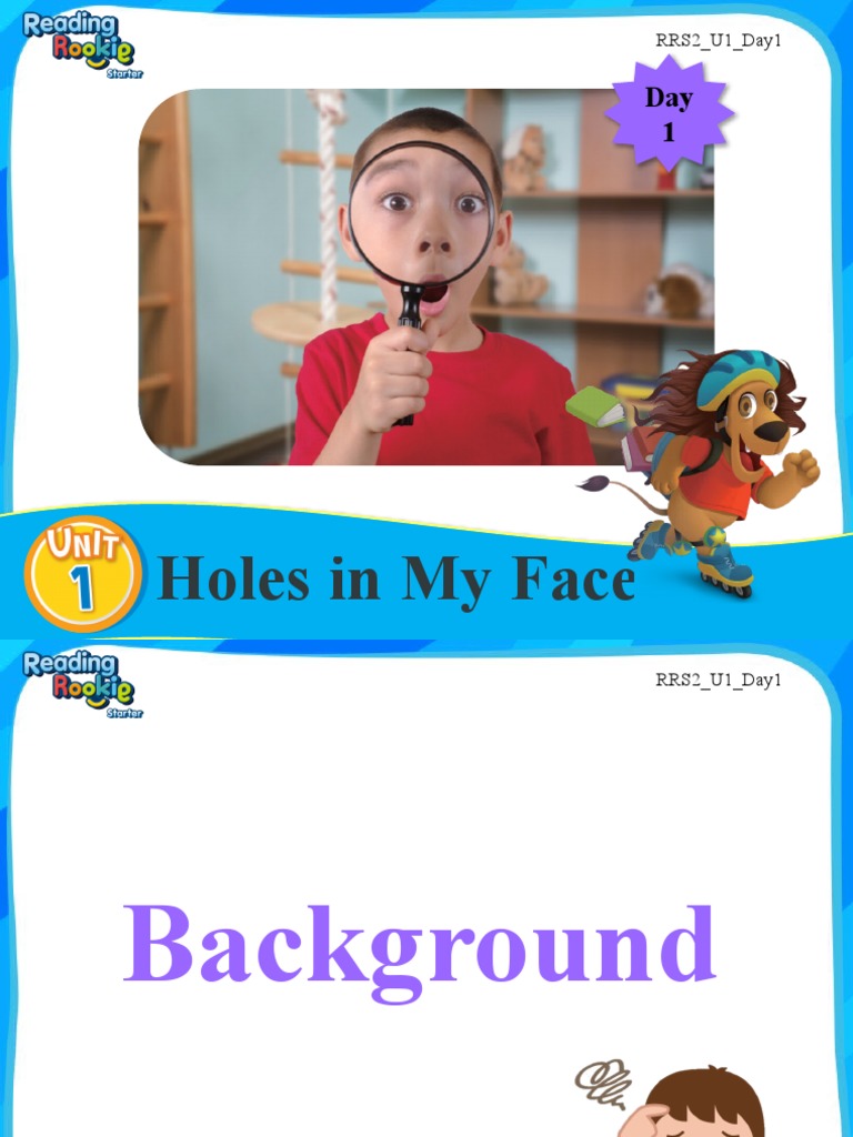 Holes in My Face RRS2 U1 Day1 PDF Vocabulary