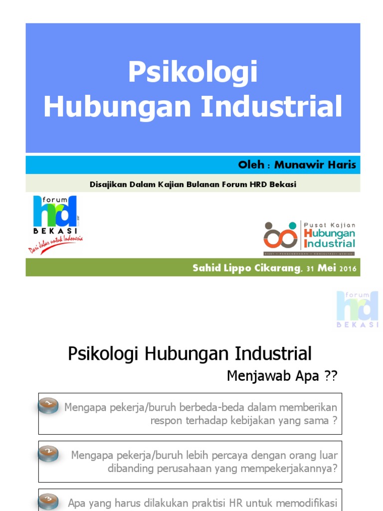 Hubungan antara motivasi dan produktivitas kerja dalam teori psikologi industri