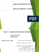 Tema # 3 y 4. Medidas de Posición No Central, Asimetria y Curtosis.