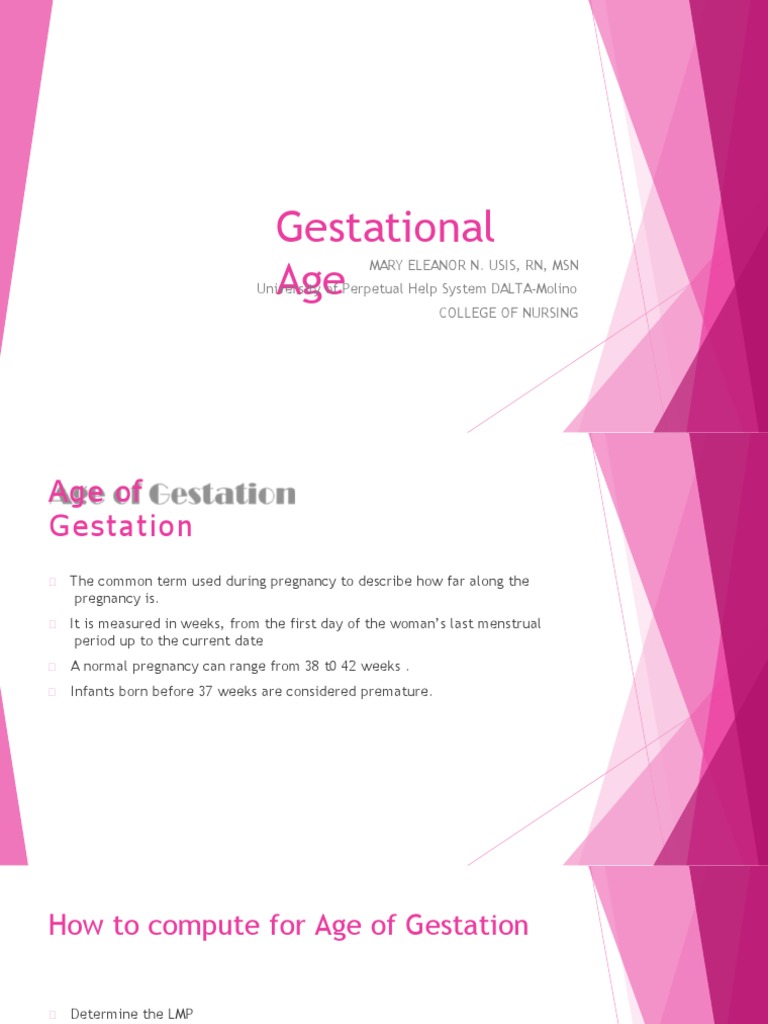 Calculating Age of Gestation Methods | PDF