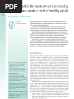 Download The relationship between sensory processing difficulties and anxiety level of healthy adults by Bill Wong SN57776363 doc pdf