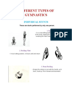 DIFFERENT TYPES OF GYMNASTICS STUNTS
