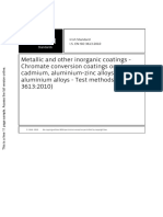 Metallic and Other Inorganic Coatings - Chromate Conversion Coatings On Zinc, Cadmium, Aluminium-Zinc Alloys and Zinc-Aluminium Alloys - Test Methods (ISO 3613:2010)