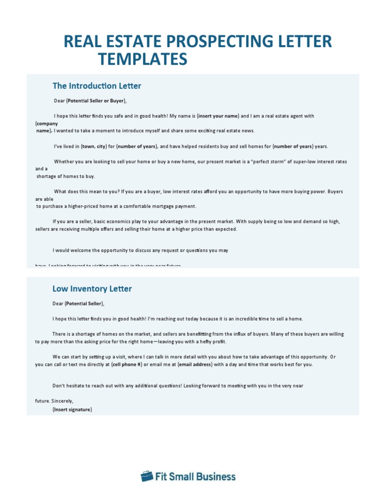 RE Prospecting Letter Templates PDF Foreclosure Sales