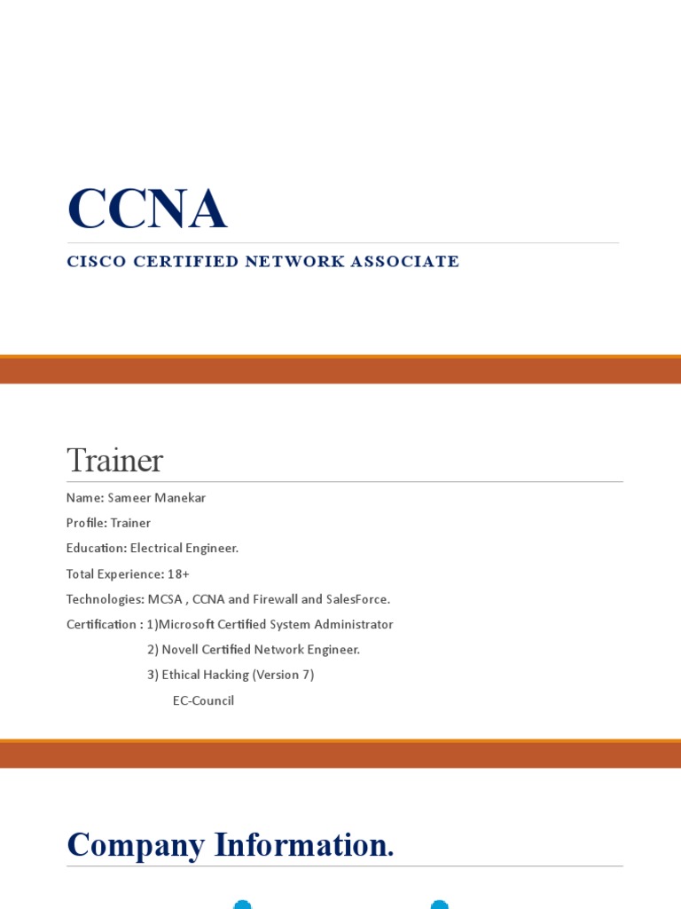 CCNA Certification Overview and Benefits | PDF | Cisco Certifications ...