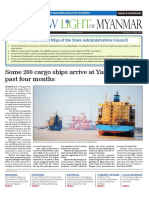 Some 200 Cargo Ships Arrive at Yangon Ports in Past Four Months