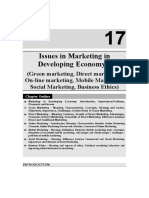 Issues in Marketing in Developing Economy-I