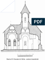 Biserica Sf. Gheorghe din Harlau - sectiune longitudinala