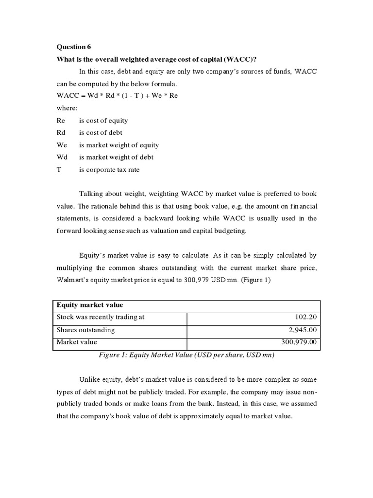 Corporate Finance WACC Analysis | PDF | Cost Of Capital | Debt