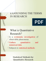 Expounding The Terms in Research