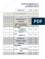 RUNDOWN SEMARAK 20 TH BALI TV REVISI Ok