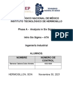 Phase A - Analysis in Six Sigma