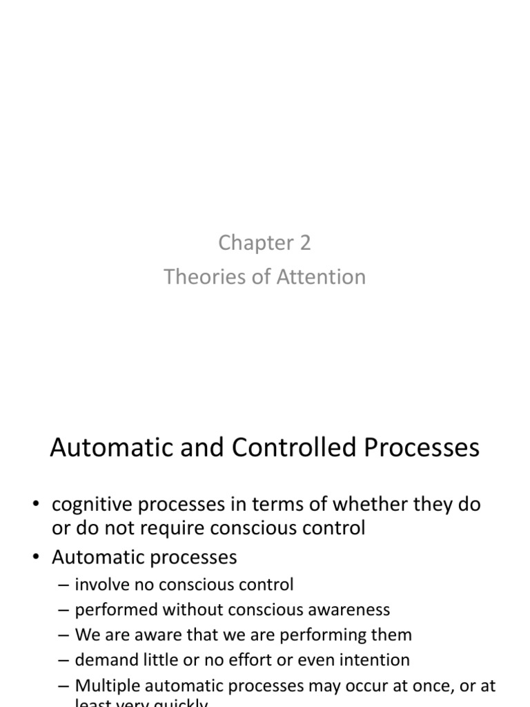 Chapter 2 - Theories of Attention | PDF | Attention | Consciousness