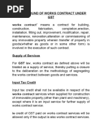 Background of Works Contract Under GST Works Contract" Means A Contract For Building