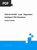 ZGO-04-04-002 Load Dependent Intelligent TRX Shutdown Feature Guide ZXUR 9000 (V12.2.0) - V1.10 - 20130516