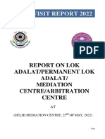 Field Visit Report 2022: Report On Lok Adalat/Permanent Lok Adalat/ Mediation Centre/Arbitration Centre