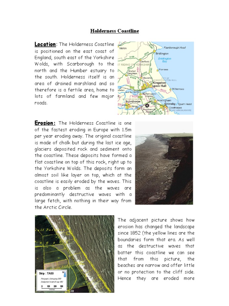 Holderness Coastline Beach Erosion