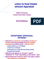 Real Estate Investment Appraisal: Calculating Present and Future Values