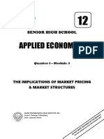 Applied Econ Module 3 - Implications of Market Pricing & Market Structures