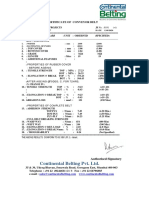 Continental Belting Pvt. LTD.: Test Certificate of Conveyor Belt