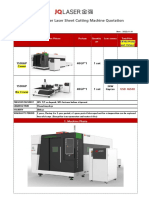 JQ 1530AP Fiber Laser Sheet Cutting Machine Quotation