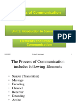Lecture 4 & 5 (Unit 1 - Elements and Process of Communication)