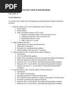 Electric Circuits and Machines Electronics Engineering