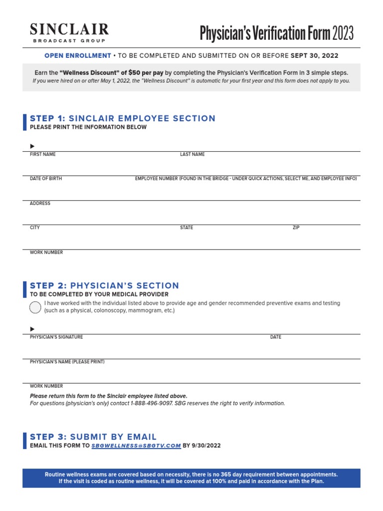 Physician Verification Form Instructions | PDF