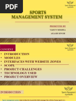 Sports Management System: Presenting