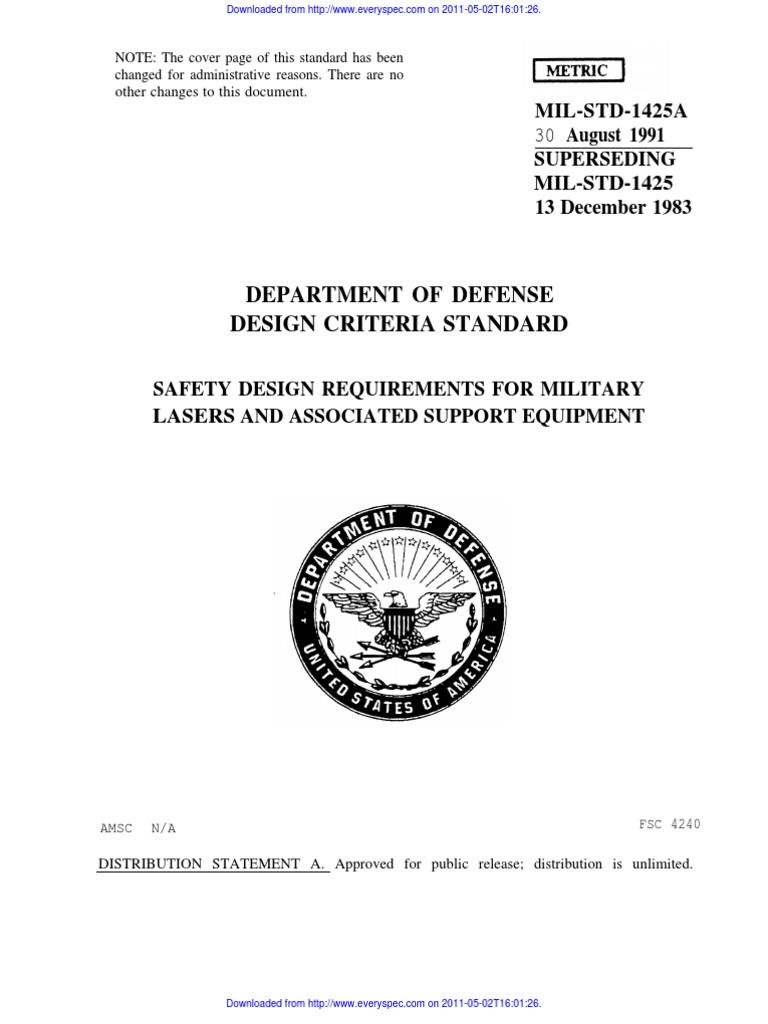 Military Laser Safety Standards | PDF | Electromagnetic Radiation | Laser
