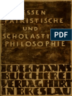 Hessen. Patristische Und Scholastische Philosophie. 1922.