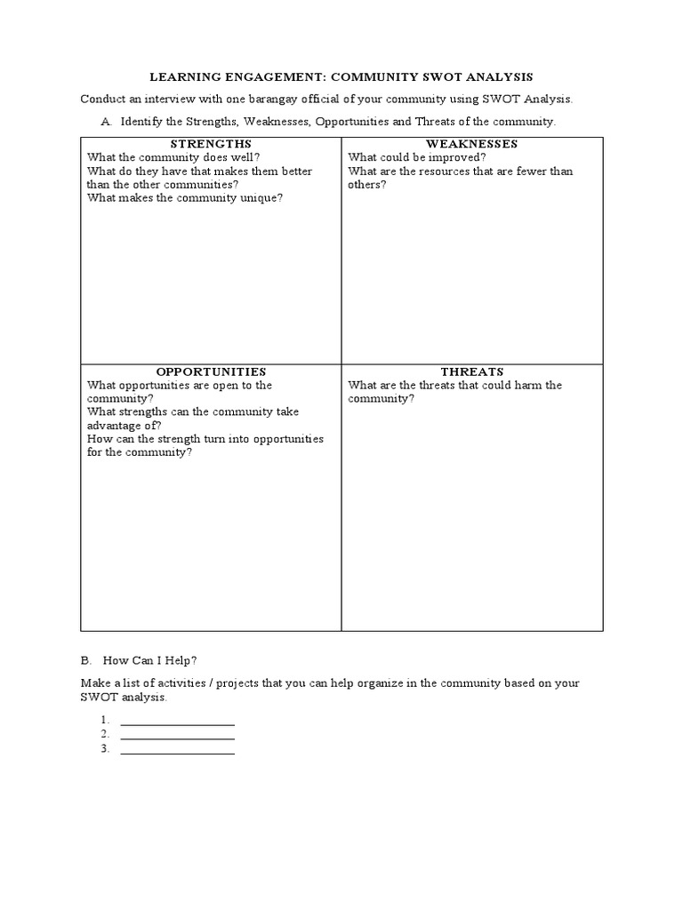Learning Engagement Swot Analysis | PDF