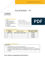Actividad Calificada - T3 Tarea: I. Datos Informativos