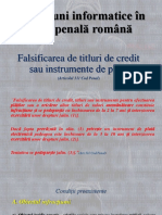 IILPR - Curs 4 - Falsificarea de Titluri de Credit Sau Instrumente de Plata