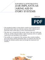 Cochlear Implants As Hearing Aid in Auditory Systems: Ei-5112 Modern Biomedical Instrumentation