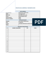 Difusión Protocolo Limpieza y Desinfección