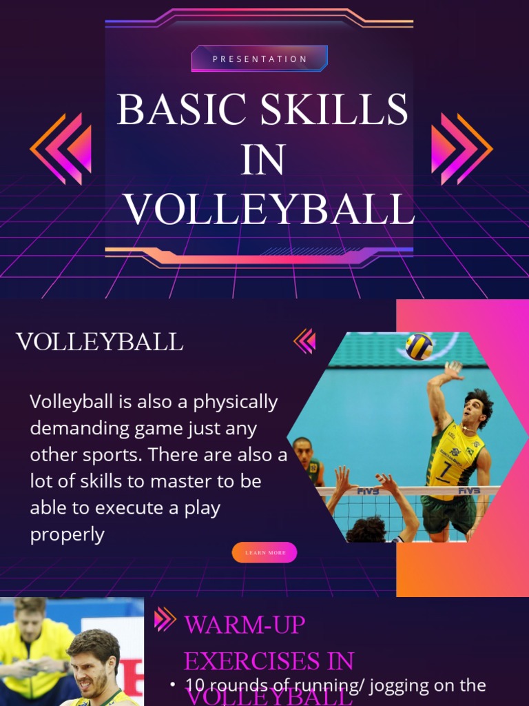 Basic Skills in Volleyball PDF Volleyball Sports Rules And