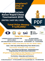 Olympiad Curtain Raiser Rapid Chess Tournament 2022: Feel Like Olympians? Come Let's Play at Olympiad Venue