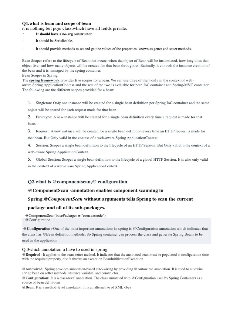 Bean Scopes and Annotations in Spring A Guide to Understanding the