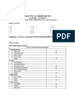 Practical Research 2: Lesson 1: Data Collection Instruments