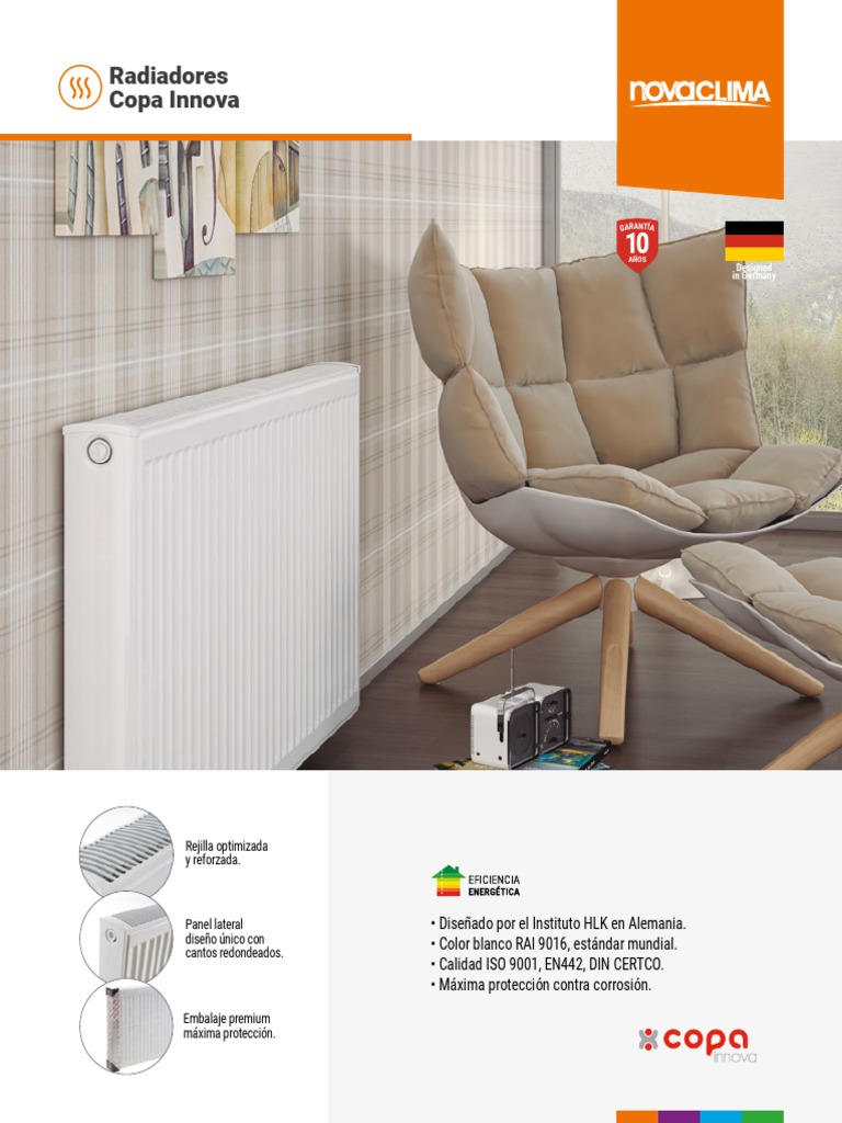 Radiadores Copa Innova: Diseño Alemán y Calidad | PDF