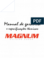 Manual de garantia e especificações técnicas