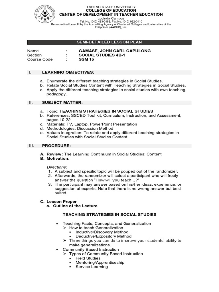 Effective Social Studies Teaching Strategies | PDF | Mentorship ...