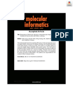 M Ecular Info Matics: Accepted Article