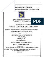 Speed Control of AC Motor Project Report