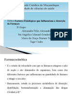 Factores Fisiologicos Que Influenciam A Absorção