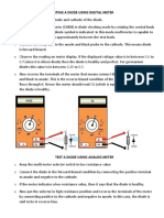 Testing A Diode Using Digital Meter